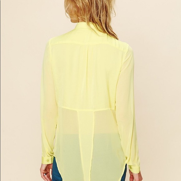FREE PEOPLE sheer button down blouse - Picture 4 of 7